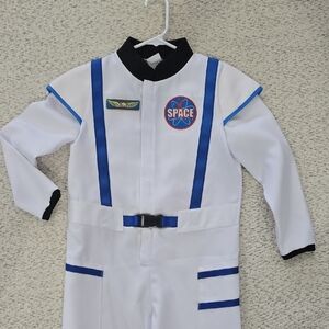 White and Blue Space Suit Costume